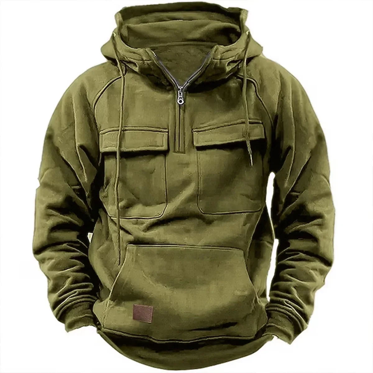 Amazon Cross-Border Men's Autumn/Winter Hooded Sweatshirt Solid Color Casual Sweatshirt Jacket Logo Printing Available