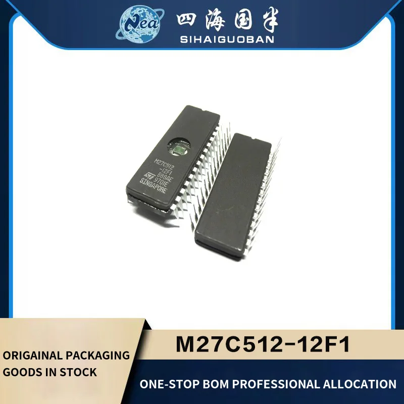 

2PCS M27C512-10F1 DIP-28 M27C512-12F1 CDIP28 M27C512-15F1 CDIP28 M27C512-90F1 Memory Chip