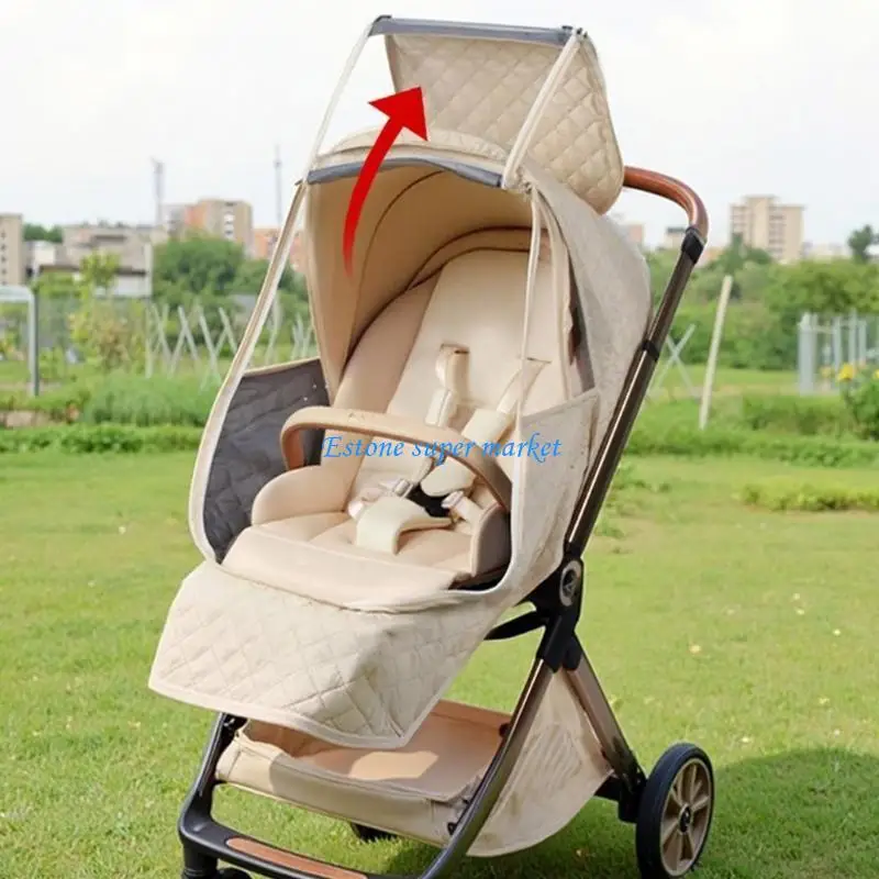 090B Easy installs Baby Strollers Weather Protector Rainproof Wind Cover Accessories