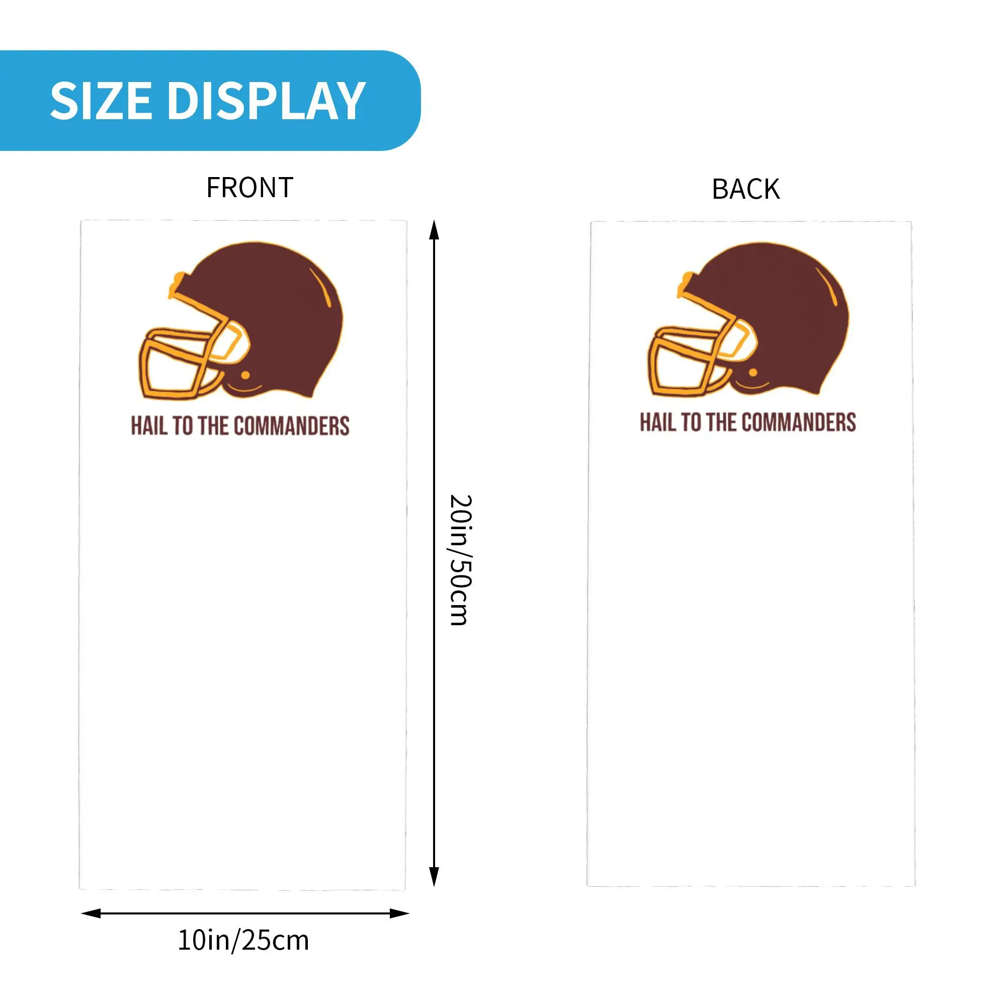 Hail to The Commanders - Washington Commanders Bandana Neck Cover Printed Wrap Scarf Multi-use Headwear Hiking Fishing