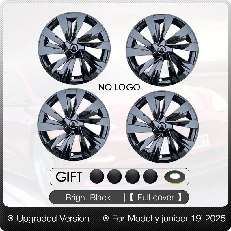 4PCS Rad Abdeckung 20 Zoll für Tesla 2025 Modell Y Juniper Leistung Ersatz Helix 2,0 Automobil Radkappe Vollrand zubehör