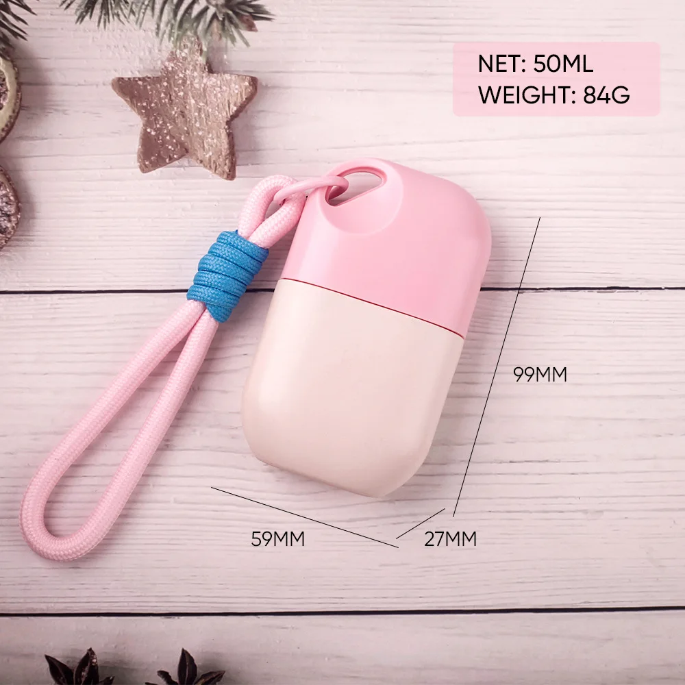 50ml UV Protection Lotion Private Label Waterproof Portable Lanyard High-capacity Suncreen Long-lasting Custom Logo Makeup Vegan