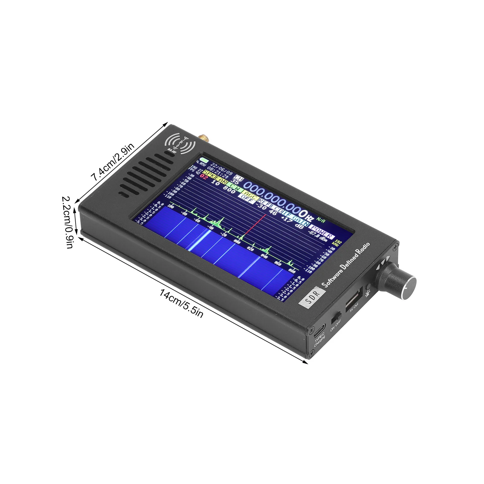 Receptor de Radio DSP SDR 4,3 pulgadas 100KHz a 149MHz FM MW SSB CW HAM receptor de Radio de onda corta DSP SDR receptor de Radio