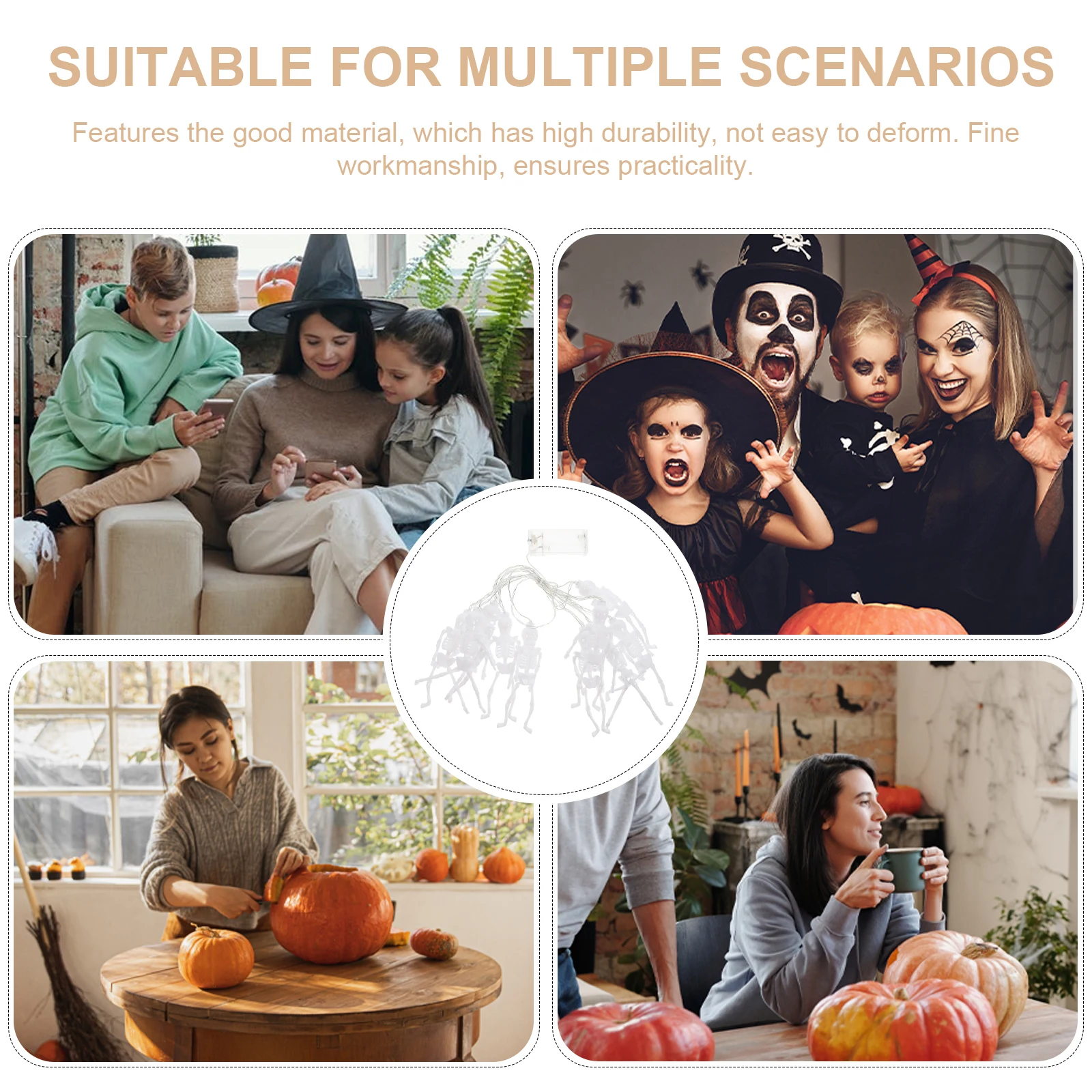 

String Plastic Remote Control String Light Halloween Decorations Skull Lights Design Party Supplies