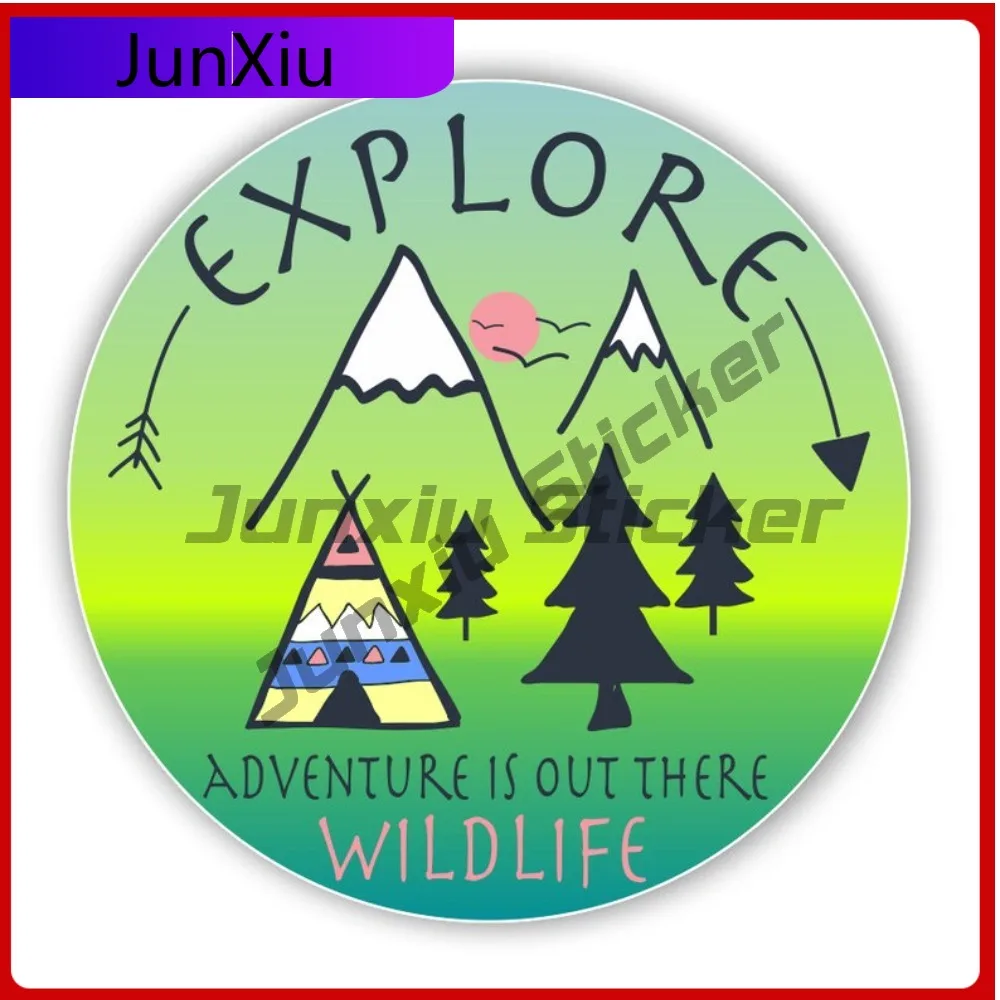 

Explore Adventure Is Out There Vinyl Decal Bumper Sticker Exterior Accessories For Auto Cars Trucks Windshield Windows Laptop Rv