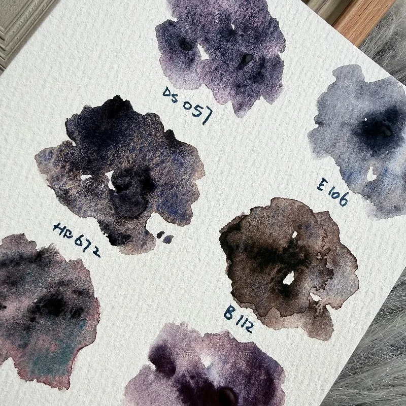 6 Colors 1ml White Night Collection Precipitation Color Master Level Solid Watercolor Pigment Portable Art Painting Supplies