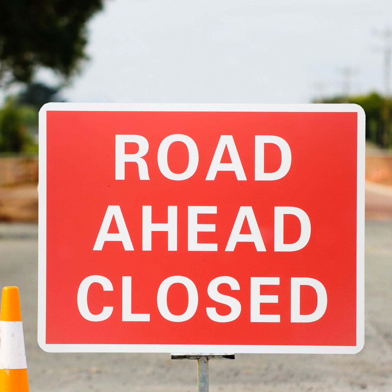 Road Closure Sign Warning Signs for Property outside Traffic Car Closed Portable Street