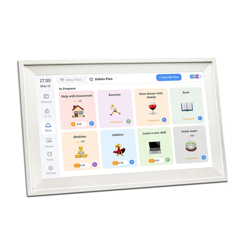 

TA-15.6Inch WIFI Smart Digital Calendar Chore Chart HD Interactive Touchscreen Family Planner Hearth Digital Calenda