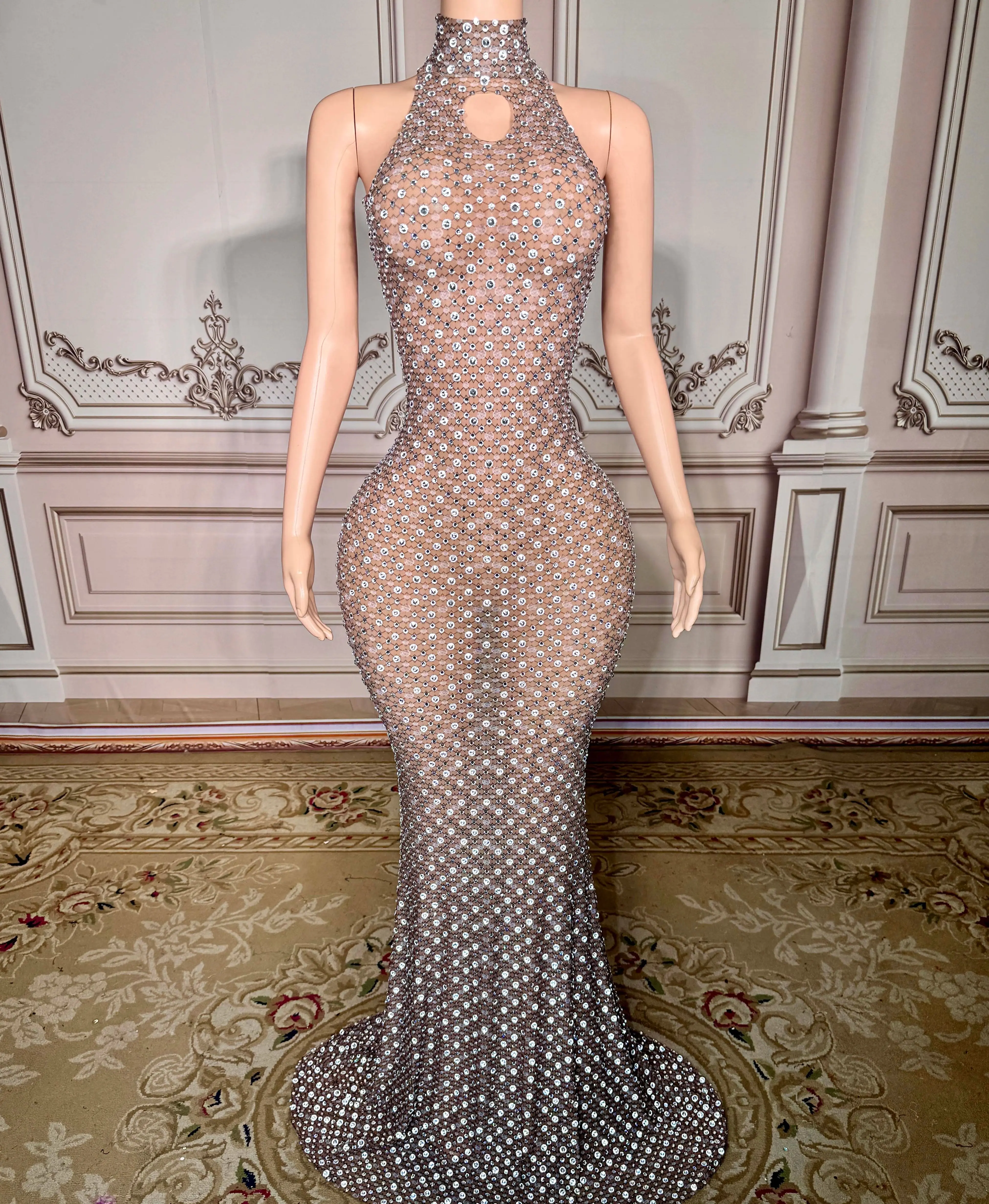 

Потрясающее вечернее платье, длинное платье, роскошный костюм для празднования дня рождения, блестящее вечернее платье со стразами, мигающее вечернее платье Gesebei