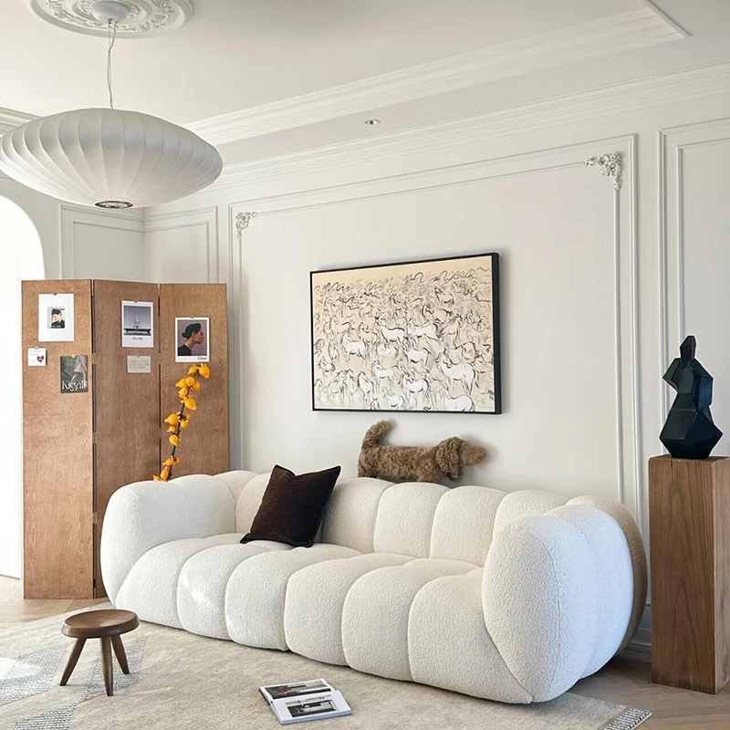 

Белые скандинавские диваны для ленивых, 3-местный диван для отдыха, двойной отель, диван для гостиной, ленивый двухместный диван, дизайнерская мебель для дома Divani Da Soggiorno