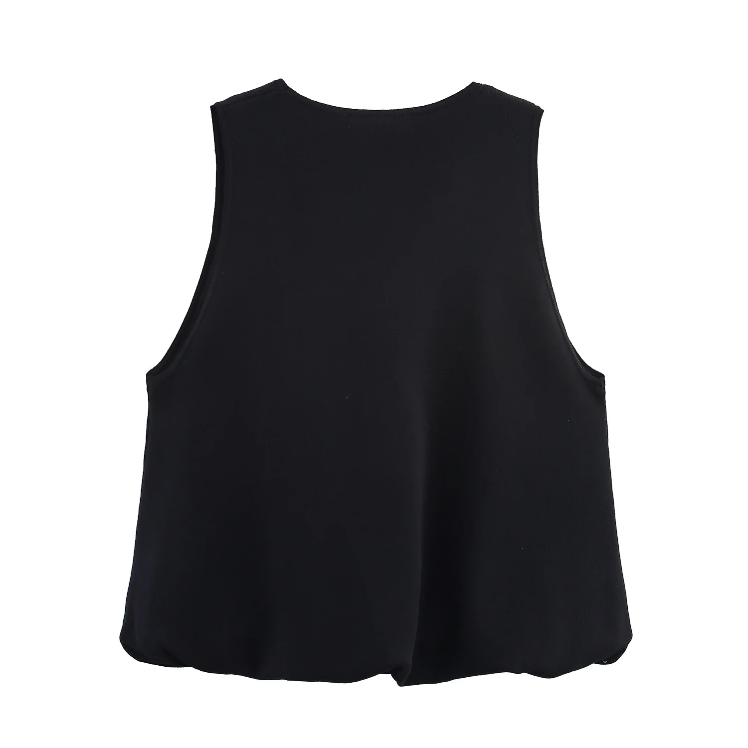 

Maxdutti 2026 Summer French Girls Minimalist Black Puff Top Fashionable Sexy Short Shirt For Women Summer Blouse Women