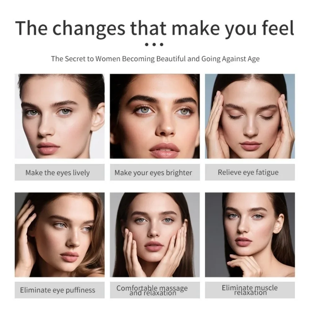 

Новый электрический массажер для лица 4 в 1, микровибрация, мини-инструменты для красоты глаз, портативный ABS массаж глаз