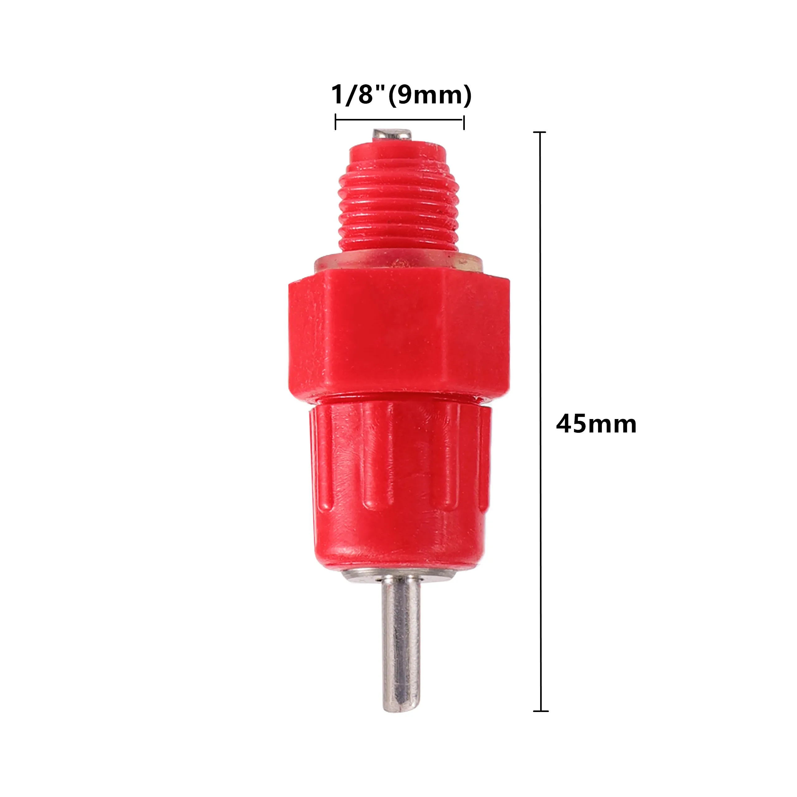 50 Pcs 8mm Thread Red Chicken Nipple drinkers Poultry Chicken Waterer Spring Type Drinking Fountain Farm Feeding Equipment