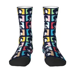 Funny Printing Heavy Metal Rock The Beatle Socks for Men Women Stretchy Summer Autumn Winter Crew Socks