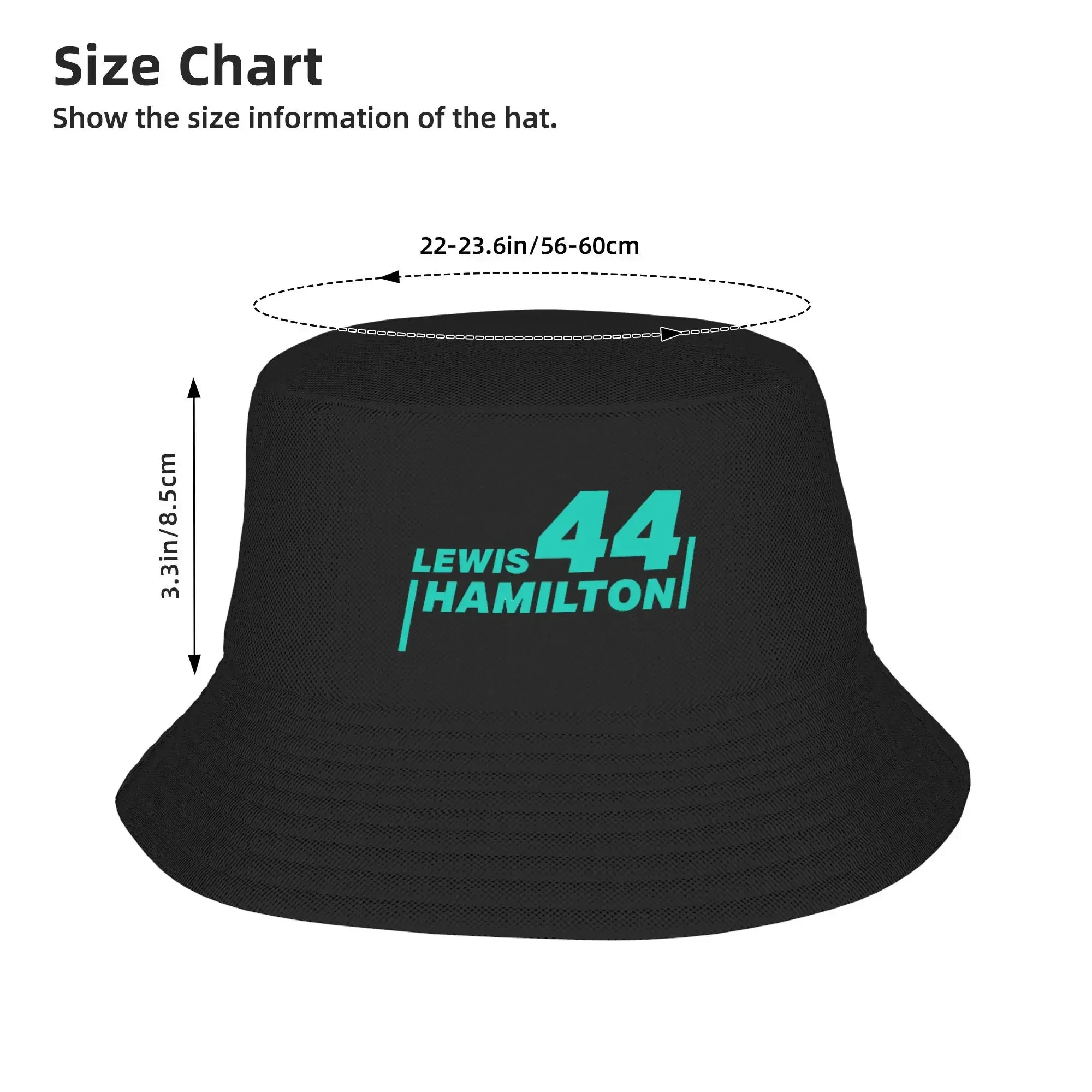 Lewis Hamilton 44 Bucket Hat Panama Bob Hats Outdoor Hip Hop Reversible For Summer Beach Fishing Unisex Fisherman Caps
