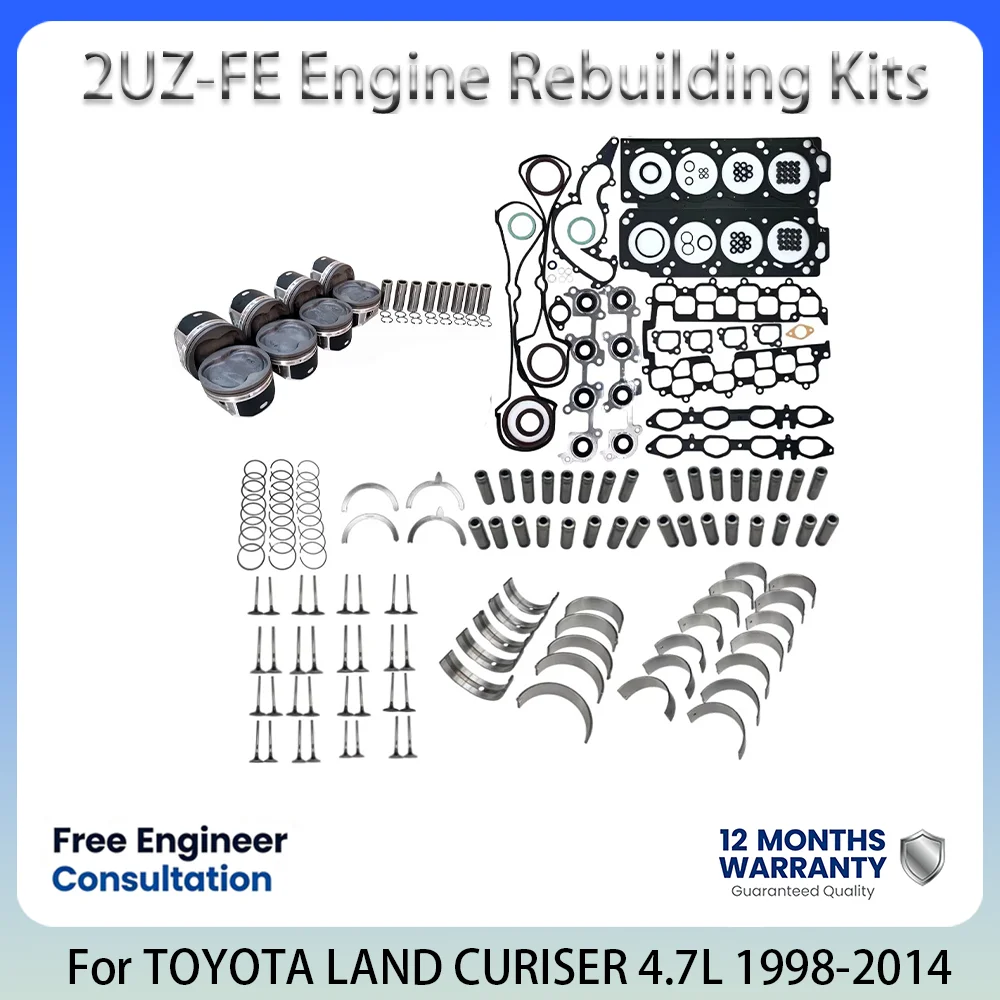 2UZ Engine Rebuilding Kits For TOYOTA LAND CRUISER 4 RUNNER SEQUOIA TUNDRA LEXUS GX LX 4.7L 4.7 L T V8 GAS 98-14 11071-50021