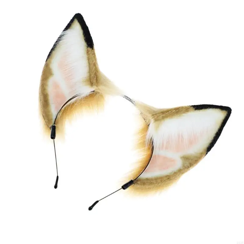 DXAE 구부릴 수있는 짐승이 귀 머리 houghop 여성 역할 플레이 애니메이션 메이드 헤드 밴드 파티 의상 여성 코스프레 헤어 스타일링 헤어 밴드