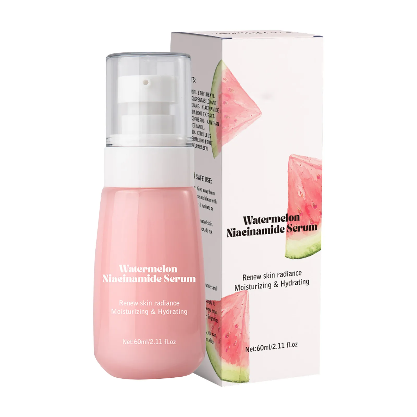 60ml Watermelon Glow Niacinamide Dew Drops Hydrating Skin Care & Illuminating Makeup Primer for Face Brightening Plump Gifts