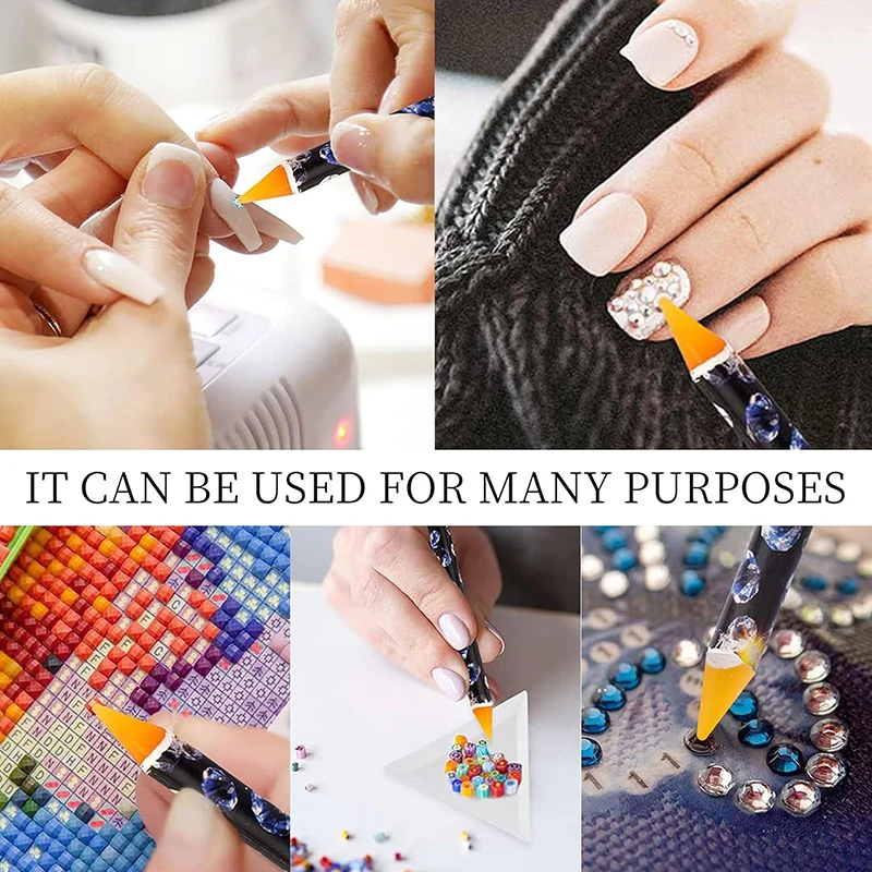 Outil de sélection de strass pour points d'ongles, crayon de cire auto-adhésif, breloques pour ongles, gemmes, outils d'art des ongles, accessoires de manucure en diamant, 25 pièces