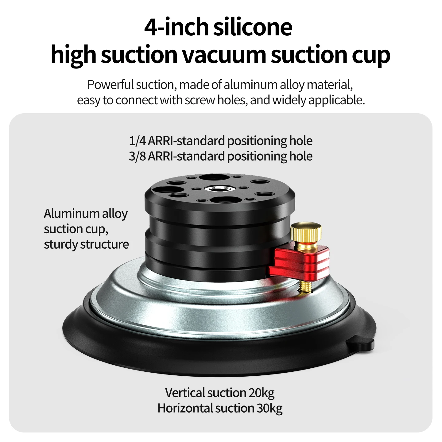 Mini-Kugelkopf, verstellbar, 1/4 Vakuumsaugnapfhalterung, 22 mm, 4 kg Tragkraft, für GoPro, Insta360, DJI 360II Action-Kamera, Glashalterung fürs Auto – Detail 9