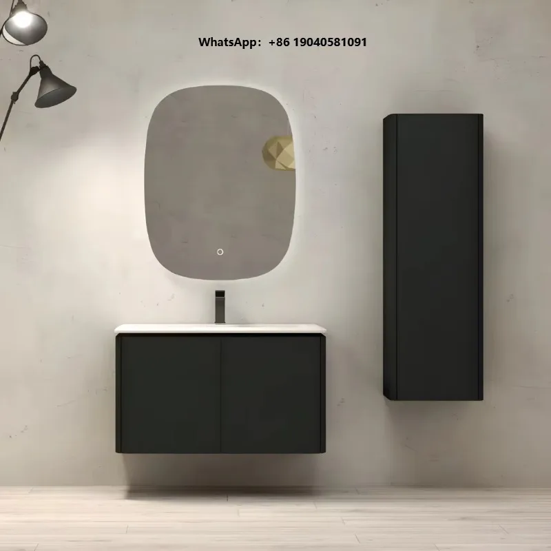 02 Complete Bathroom Furniture Set Includes Mirror and Column