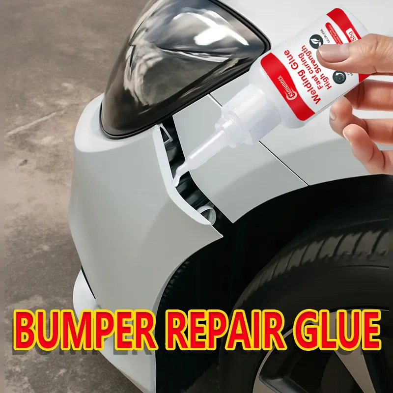 Car Bumper Plastic Repair Glue, Strong Welding Adhesive for Broken Cracks, Side Mirror Base and Car Shell Plastic Parts