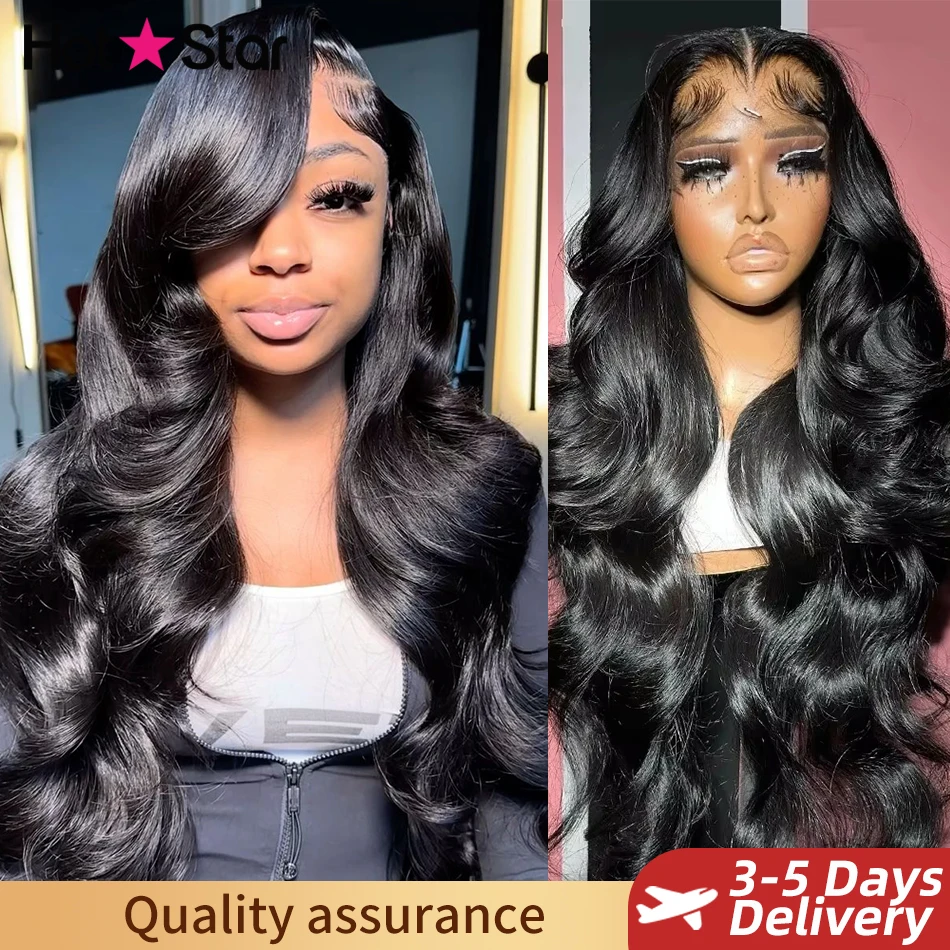 Pre Plucked Body Wave Transparent 13x6 HD Lace Frontal Human Hair Wigs Remy Raw Indian Wavy 13x4 Lace Frontal Wig For Women