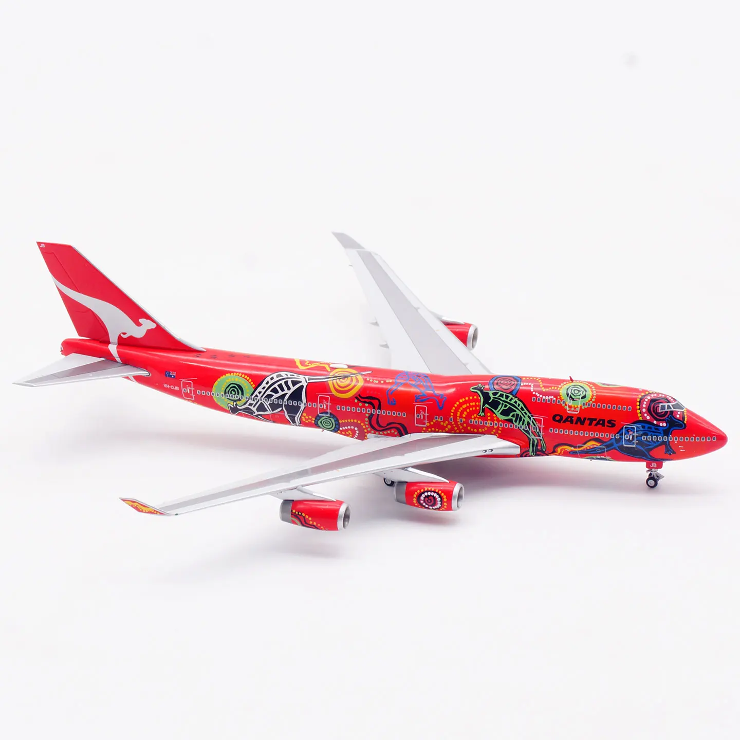 B616502 سبيكة تحصيل طائرة هدية HX نموذج 1:400 Qantas الخطوط الجوية بوينغ B747-400 دييكاست نموذج طائرة VH-OJB مع حامل