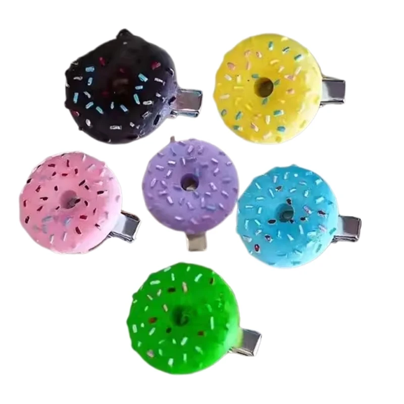 39BC 6pc Dessert Hair Clip Skin Friendly Accessories For Daily Styling Theme Event