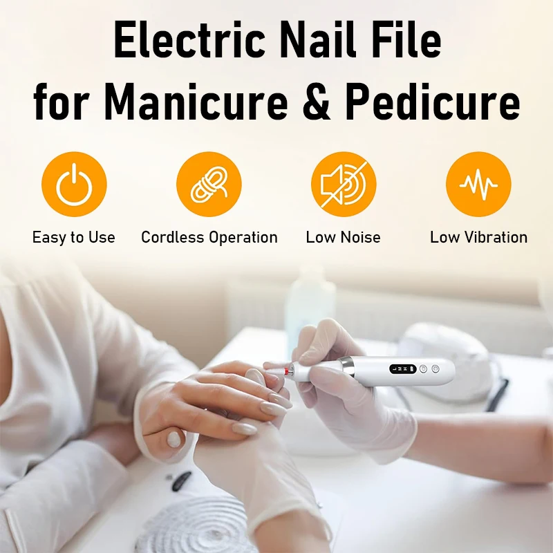 Elektrische nagelboormachine 15000 RPM Professionele draagbare geluidsarme nagelschuurmachine Bestand voor manicure salon gereedschap Oplaadbaar