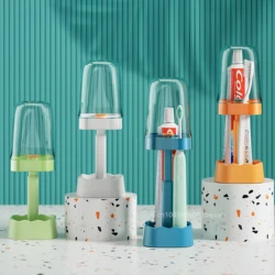 Minimalist Mouthwash Cup Student Toothbrush Shelf Set Mouthwash Cup Children's Teeth Cup Plastic Electric Toothbrush Shelf