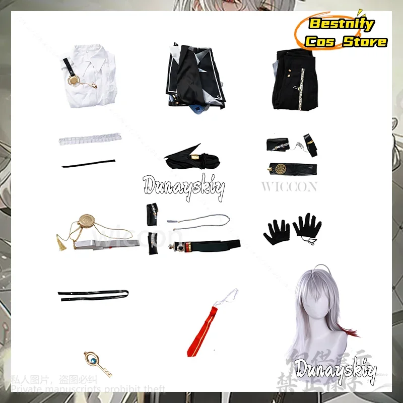 CosplayZani تأثيري لعبة Wuthering موجات أنيمي زي OL موحدة مثير كيب التعادل دعوى السراويل أغطية الرأس القرن القرط Jirai Kei Custo