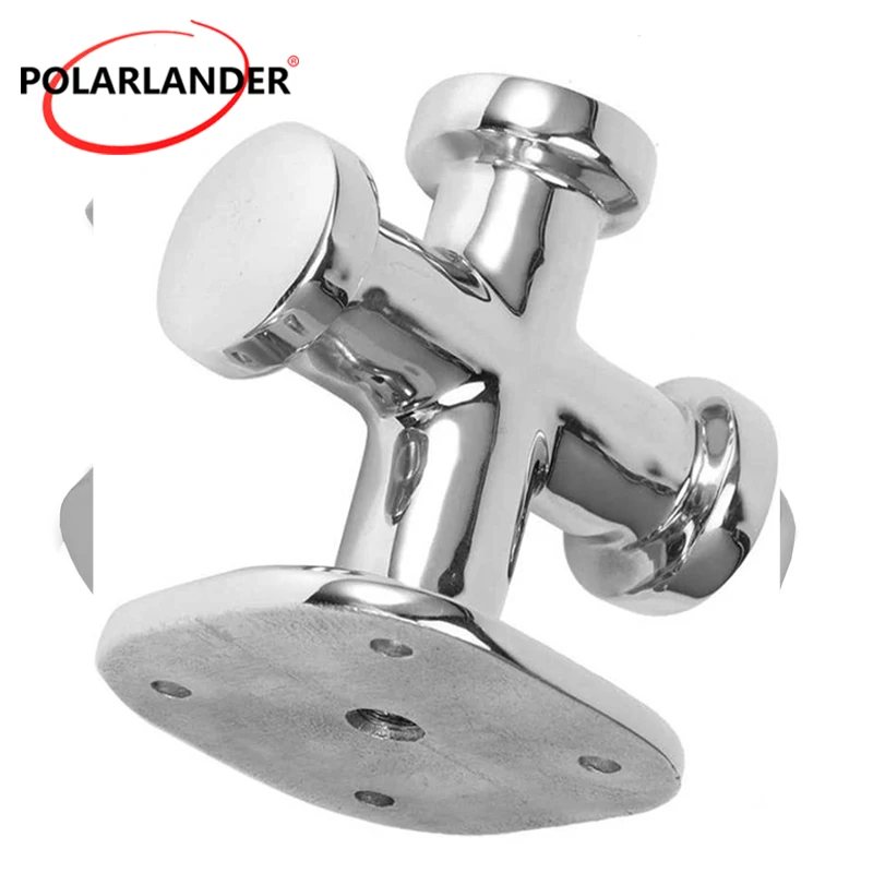 PolarLander Stainless Steel Single Cross Bollard Heavy Duty Cleat Hardware for Boat Yacht Marine 1 Pc Accessories