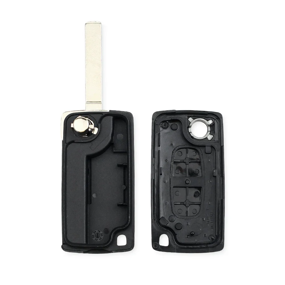 KEYYOU Flip Folding 2 Buttons Car Remote Key Case Shell For PEUGEOT 206 307 308 207 407 408 For Citroen C2 C3 C4 C5 C6 C8