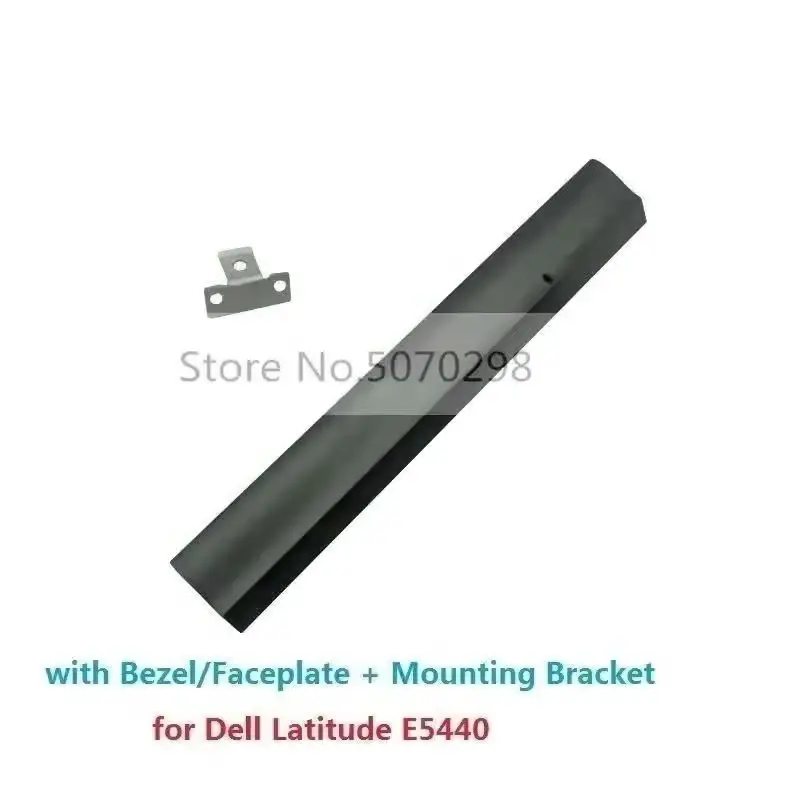 Replacement ODD Optical Drive Faceplate Curved Bezel Front Panel Cover + Tail Metal Bracket Hook for Dell Latitude E5440