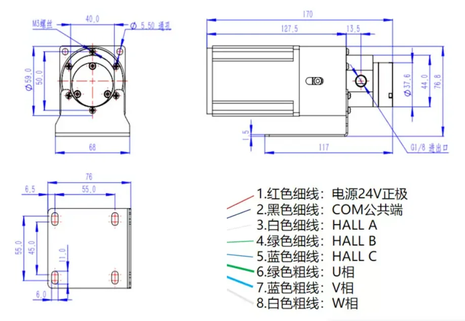 Suitable for gear pumps, stainless steel magnetic driven self-priming metering pumps
