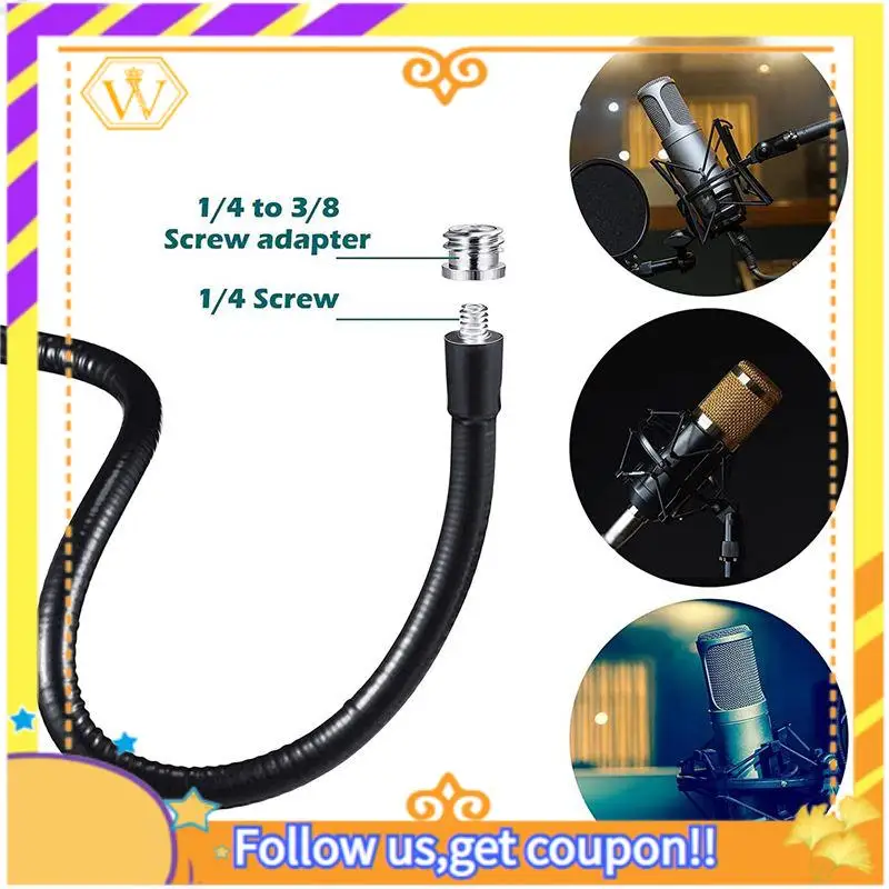 A01K-4X Microphone Stand Flexible Gooseneck Desk Clamp Holder Microphone Arm Recording Equipment For Meeting Lecture Podcast
