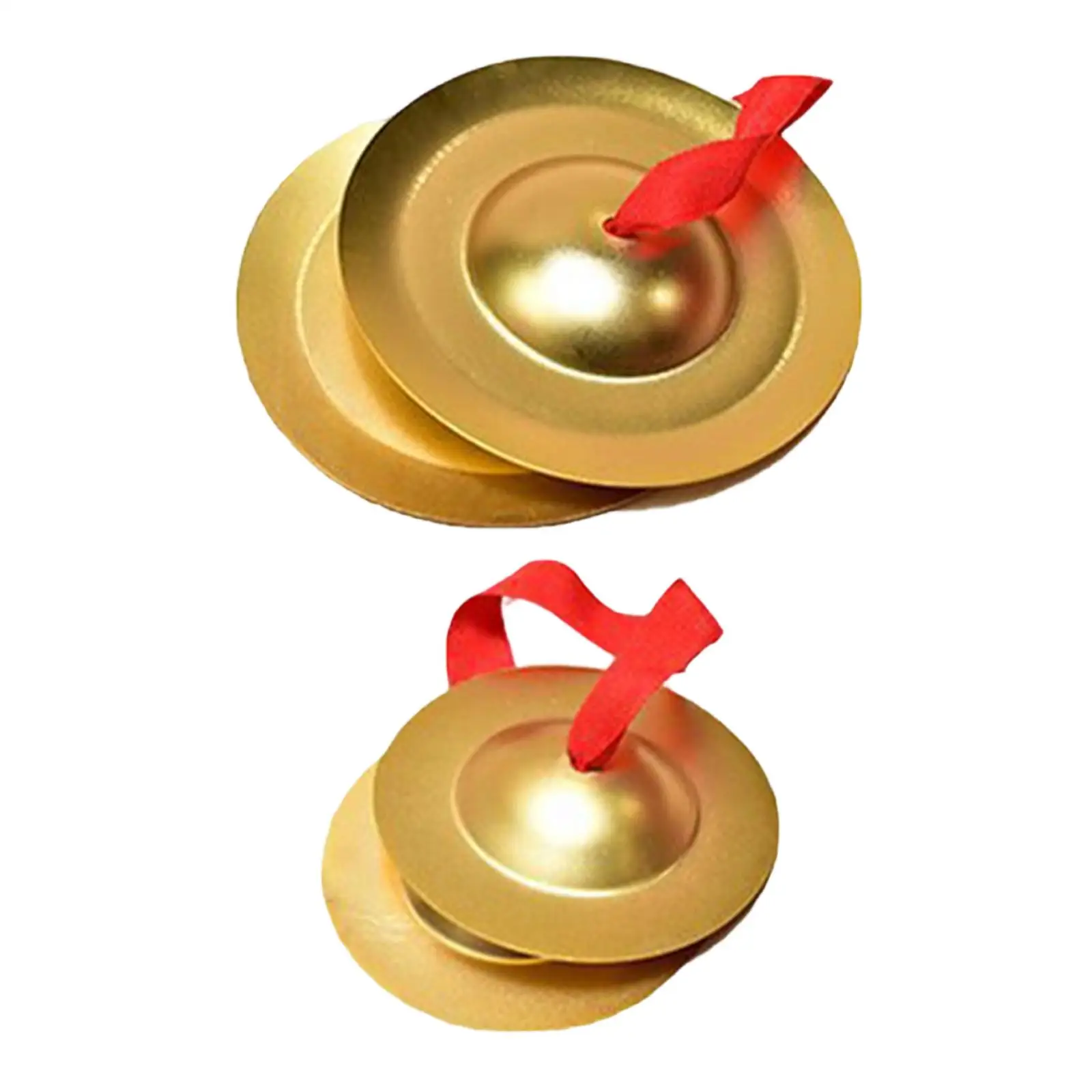 Portable Alloy Finger Cymbals Percussion Instrument Set Sturdy for Children Adults Music Party Dance School Band
