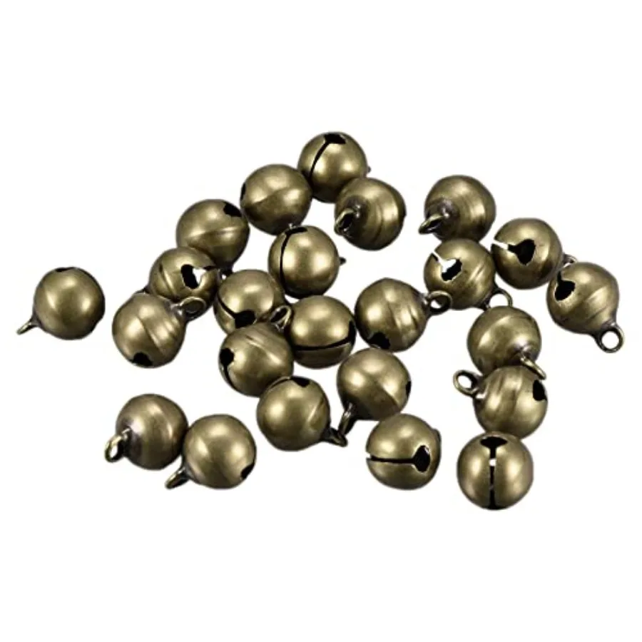 

150 pcs Mini Bronze Bell 10mm Fashion Bell Vintage Bronze 1/4 inch for DIY Bracelet Hanging Christmas Tree Decorations Christma