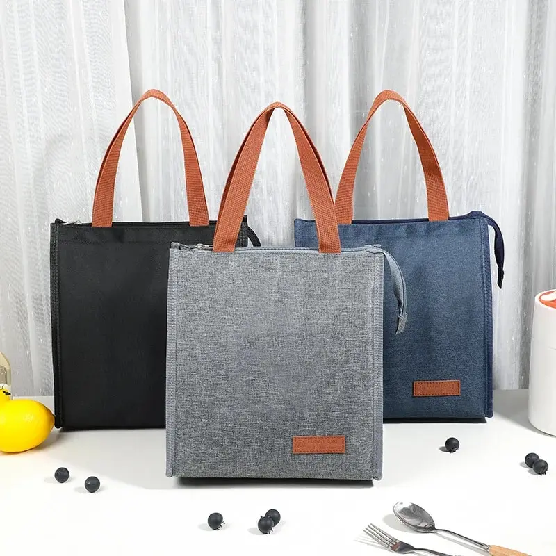 Portable Insulation Lunch Box Bag Simple Meal Keep-freshing Bag Perfect Bento Bag For Work School And Picnic