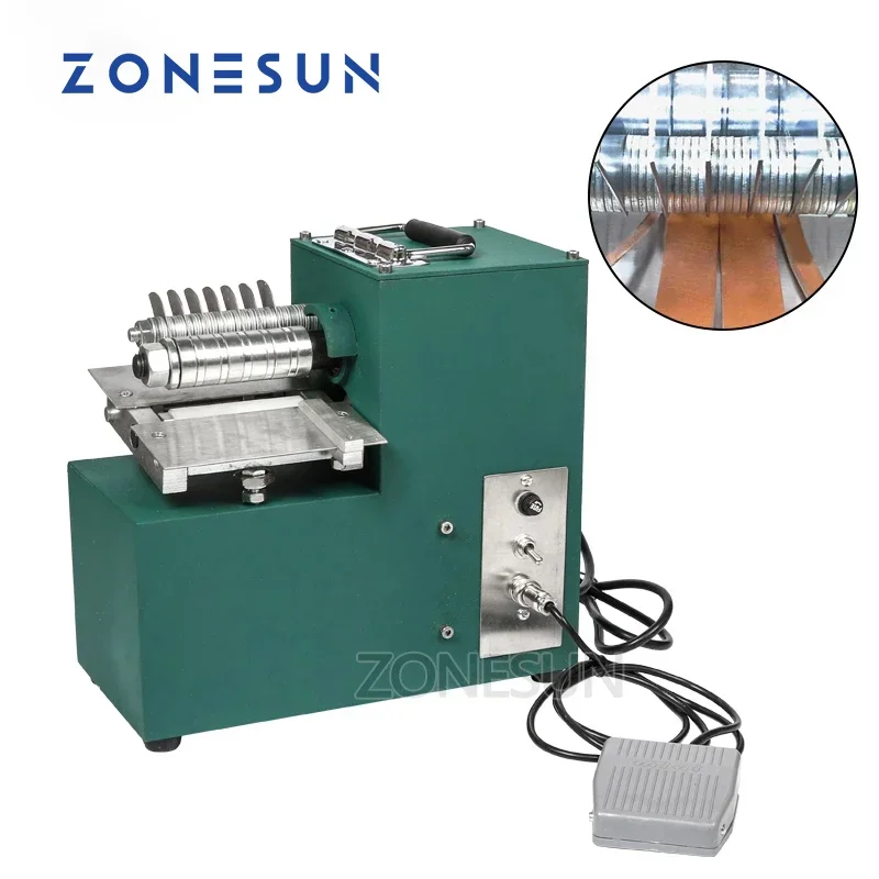 ZONESUN V01 Leather Cutting Machine Slitting Leather Slitter Shoe Bags Straight Paper Cutter Vegetable Tanned Leather Slicer