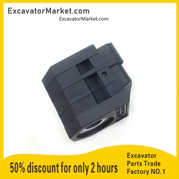 For Hyundai R215-7 Pilot Safety Coil Electromagnetic Valve Rotary Solenoid Valve Excavator Accessories Excavator Accessories