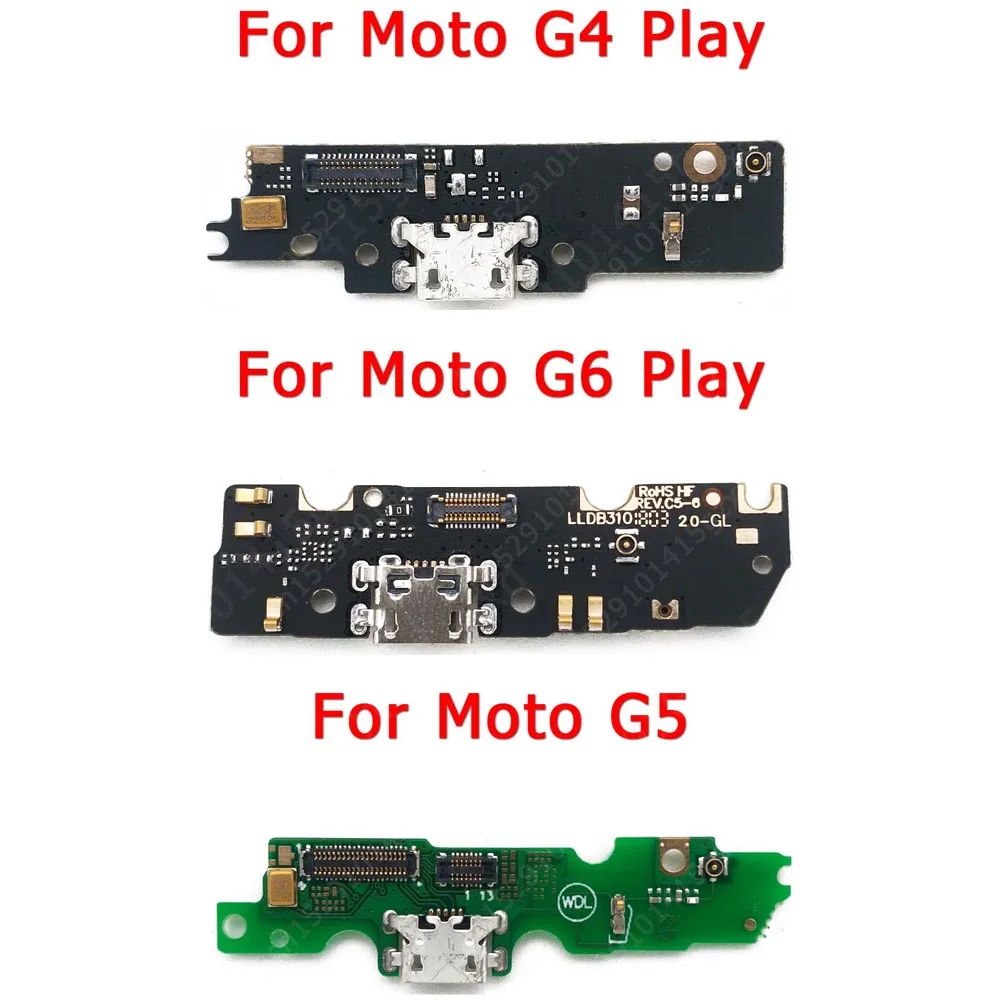 For Motorola Moto G6 G5 G4 Play Charging Port USB Charge Board PCB Dock Connector Socket Plate Flex Replacement Spare Parts