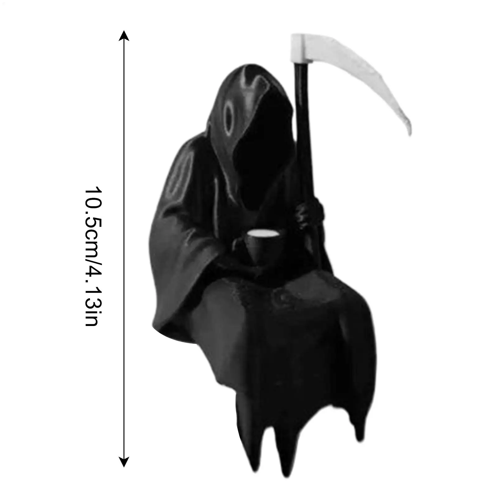 Ghost Figurine Resin Ghost Statue Holding a Cup Desktop Ornament Halloween Home Decoration for Fitness Tabletop Display Home