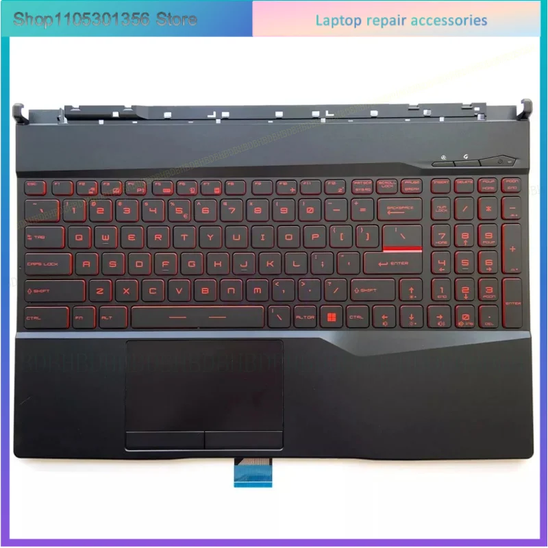 For GP65 GL65 MS-16U1 16U5 16U7 Laptop Palmrest C Shell, Backlit Keyboard (Red backlight keyboard, NOT RGB).
