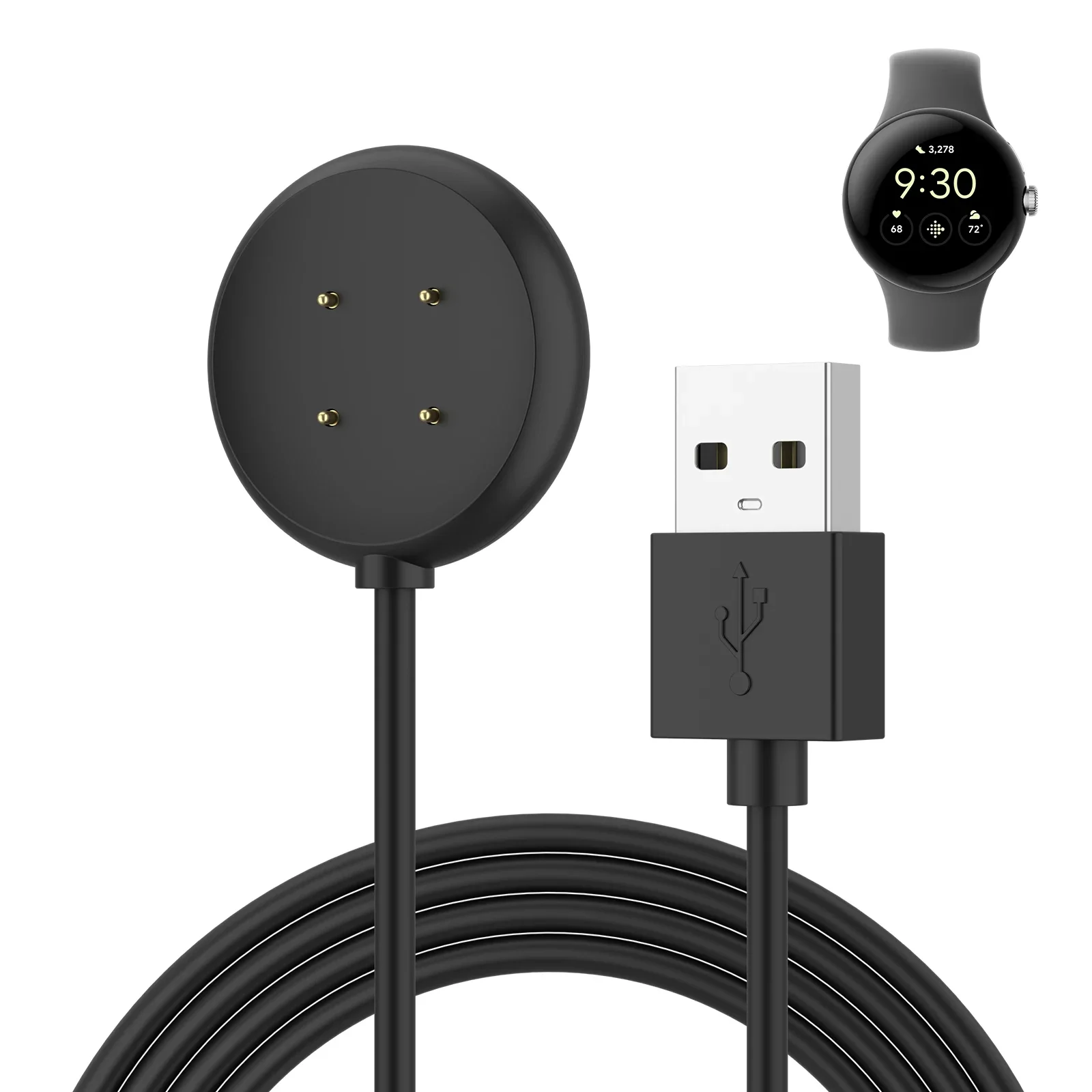 Type C/USB Fast Charger Cable For Google Pixel Watch 2 Power Charge Wire for Google Pixel Watch 2 Charger Adapter Dock