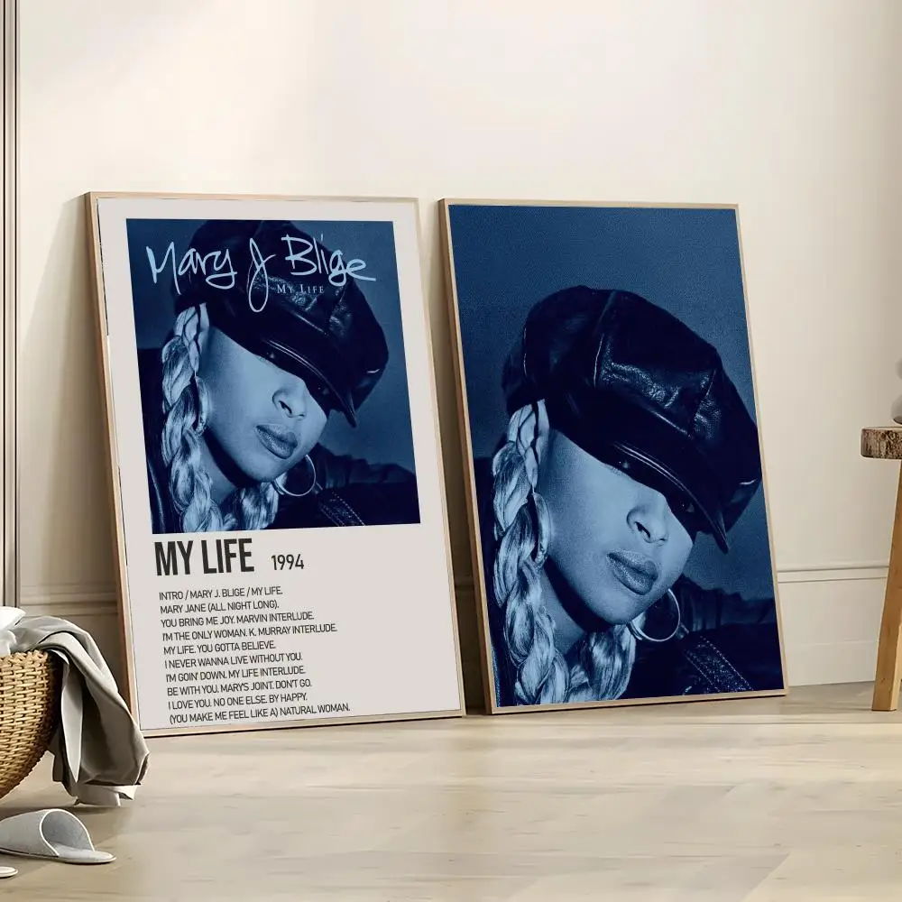 Classic singer Mary J. Blige Poster Art poster movie mural family childrens room wall decoration print Gift