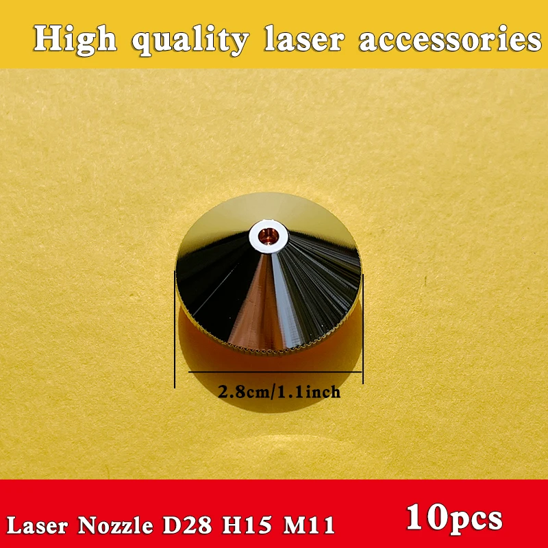 10 Stück Faserlaserdüsen D28 M11 H15 Düsen 1.2 1.5 2.0 2.5 3.0 Einzel- und Doppelchromdüsen für Raytools Laserschneidmaschinen – Detail 3