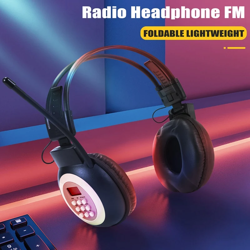 Draagbare Persoonlijke Fm Radio Hoofdtelefoon, Draadloze Headset Met Radio Ingebouwd Voor Wandelen, Joggen, Dagelijks Werk