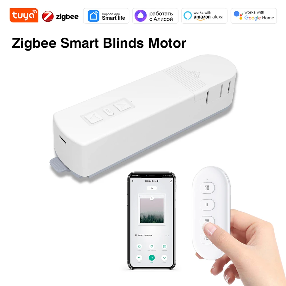 

Умный электрический мотор для штор Zigbee, супер бесшумный двигатель с автоматическим приводом затвора, двигатель привода жалюзи